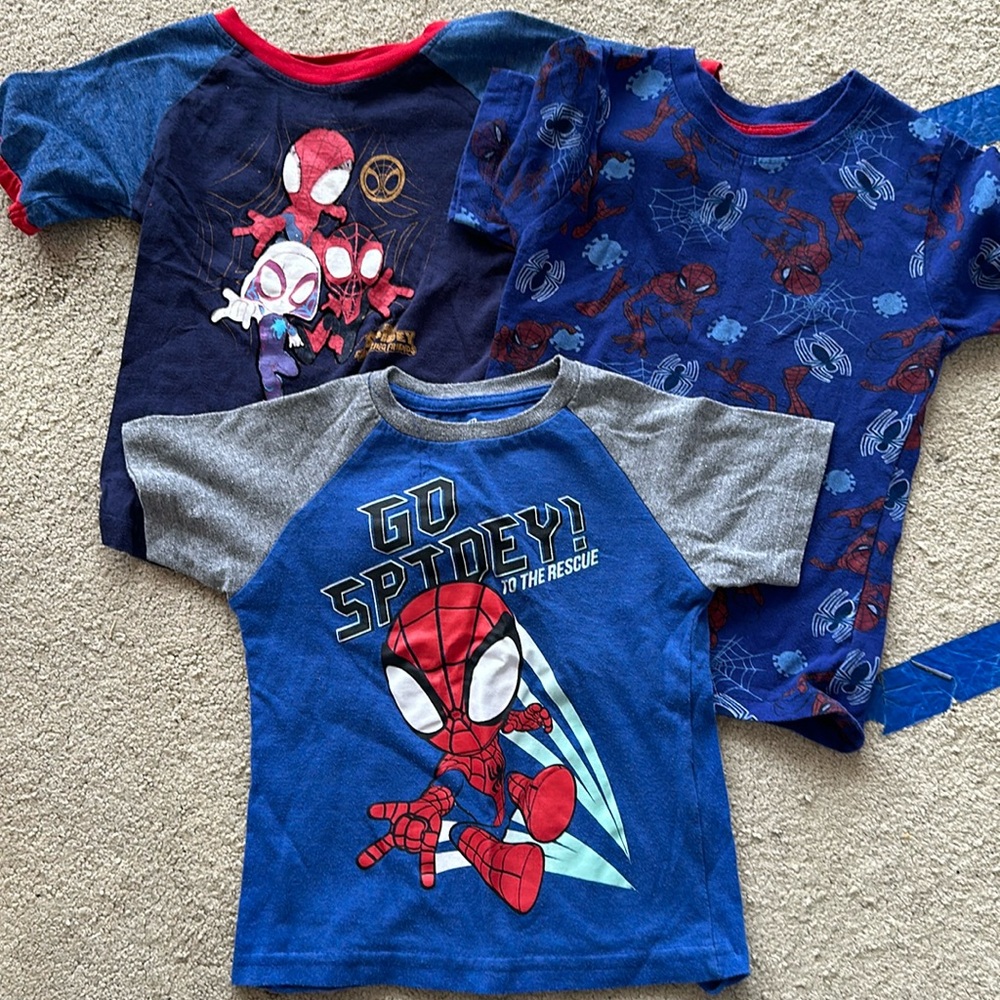 3 spidey spiderman shirts